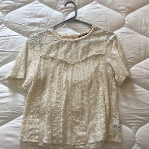 Lace shirt with back cut out